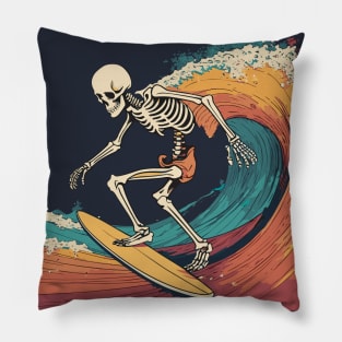 Skeletal Swell Rider Pillow