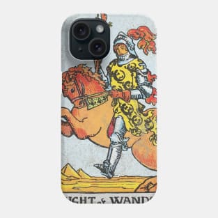 Knight of wands tarot card (distressed) Phone Case