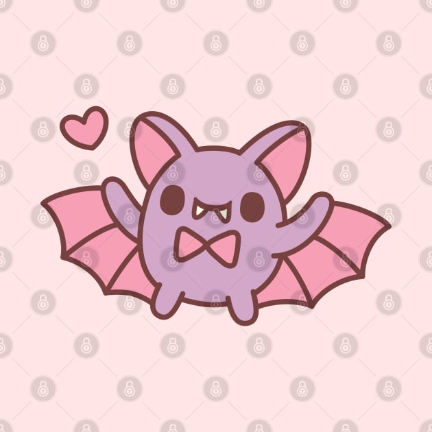 Cute Vampire Bat With Bow Tie by rustydoodle