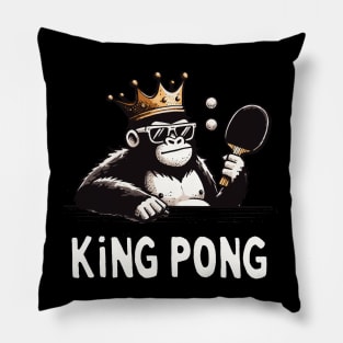 King Pong Ping Pong Gorilla (Back Print) Pillow
