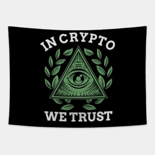 In Crypto We Trust Bitcoin Cryptocurrency Trading Tapestry