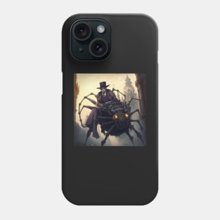 Dark spider rider riding mechanical robot mashine steampunk animal Phone Case