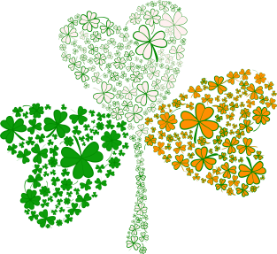 Irish Flag for Ireland Fans Shamrock Pattern St Patrick's Day Magnet