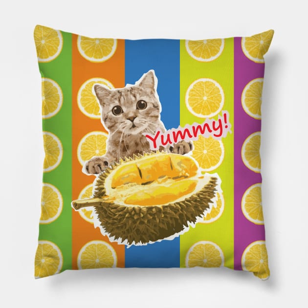 Cat and Durian - Zine Culture Pillow by Promaxx