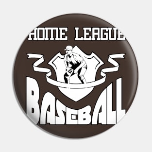 HOME LEAGUE BASEBALL GIFT SHIRT white LEISURE WEEKEND SHIRT white Pin