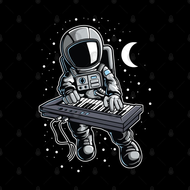 Astronaut Playing Keyboard Piano by kim.id