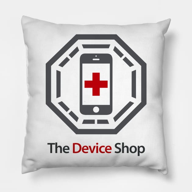 The Device Shop Pillow by Pucknado