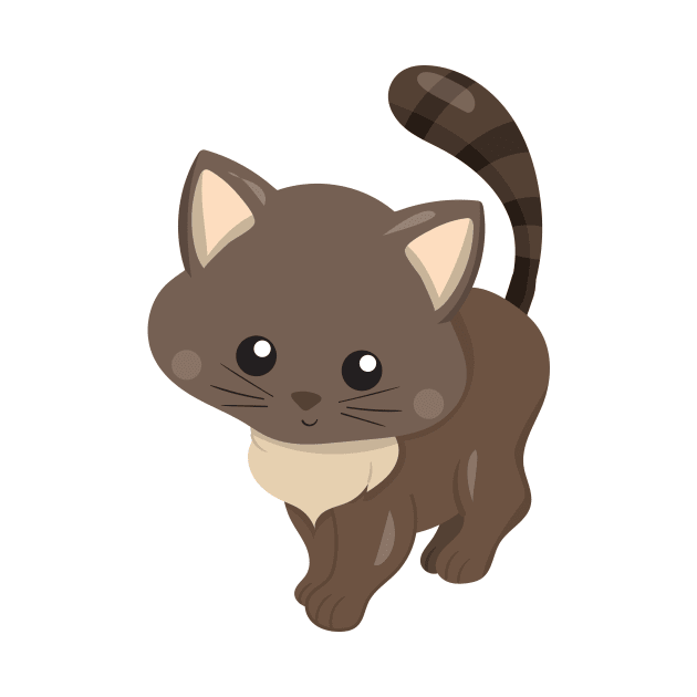 Cute Cat, Brown Cat, Little Cat, Kitty, Kitten by Jelena Dunčević