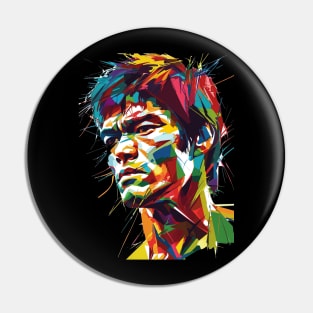 Bruce lee kung fu WPAP Art Pin