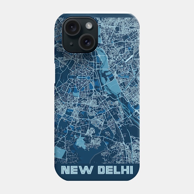 New Delhi - India Peace City Map Phone Case by tienstencil