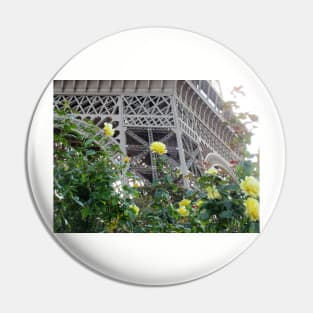 Paris Eiffel Tower Flowers Pin