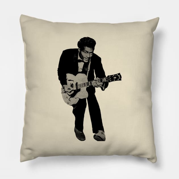 Chuck Berry Pillow by TheMusicFav