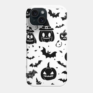 Happy Halloween typography poster with handwritten calligraphy text illustration Phone Case