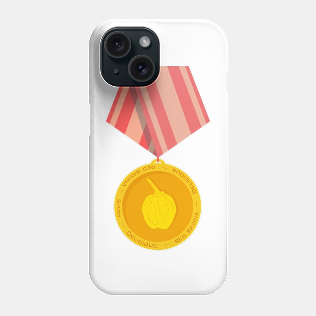 Chili Pepper Medal Phone Case by MojoCoffeeTime