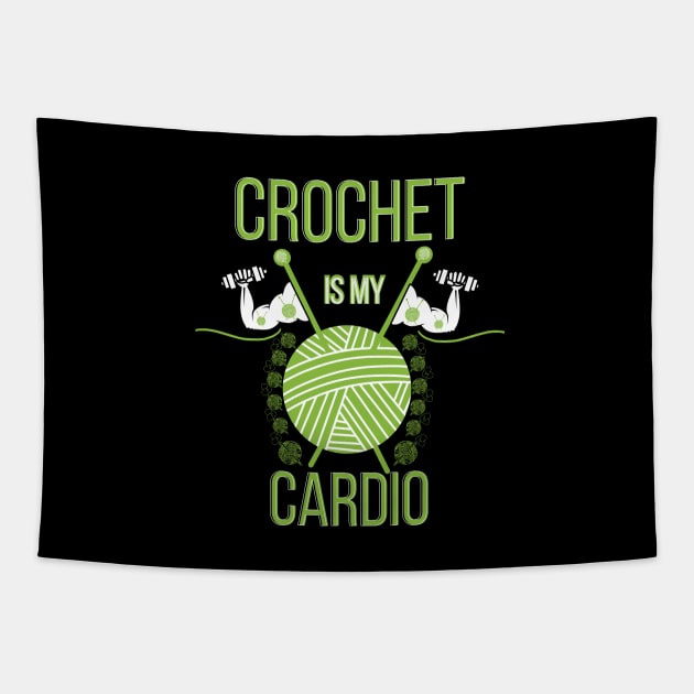 Crochet Is My Cardio Tapestry by Ezzkouch