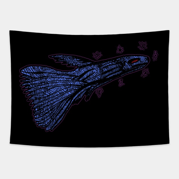 Monster Fish Tapestry by Riandrong's Printed Supply 