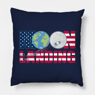 Moon landing.50 years of history.From Earth to the Moon Pillow