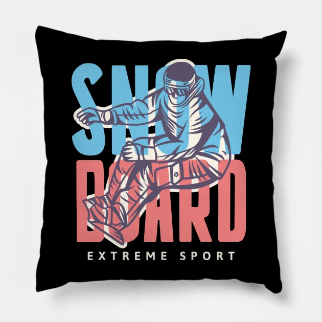Snowboard Pillow by TambuStore
