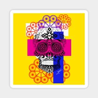 floral catrina in ecopop pose Magnet