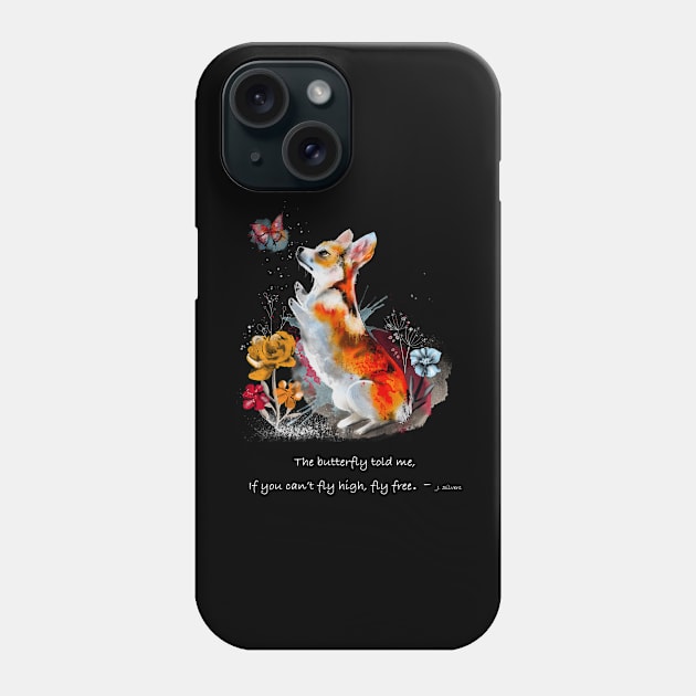 Corgi Dog In Messy Watercolor Phone Case by Shadesandcolor