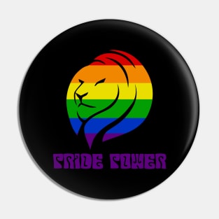 Pride Power LGBT Lion Pin