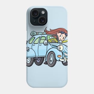 girl goes on vacation to France Phone Case