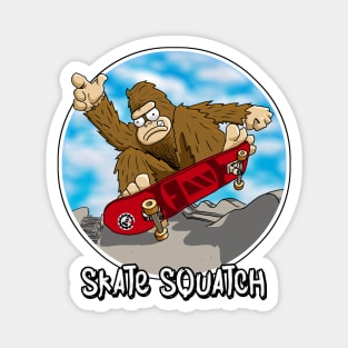 Skateboarding Sasquatch Magnet