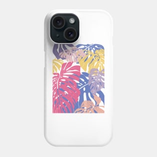 Abstract Colorful Monstera Leaves 21 Phone Case