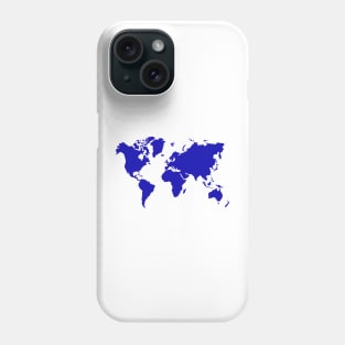 blue world map stickers Phone Case