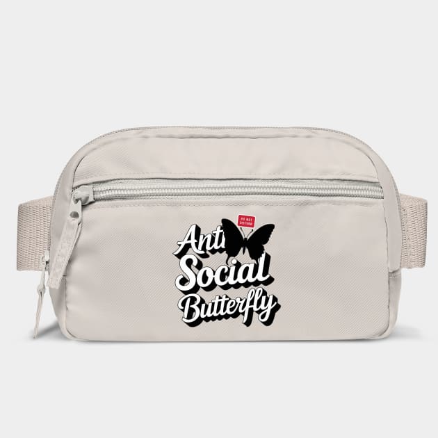 Anti Social Butterfly Sarcastic Introvert Statement by Anticorporati