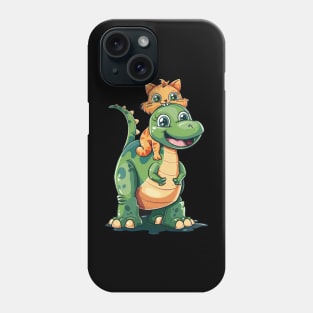 Cat Dinosaur Adventure Phone Case