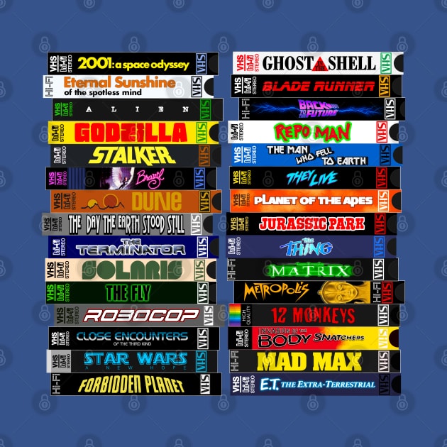 Science Fiction / Sci Fi VHS Movie Stack by darklordpug