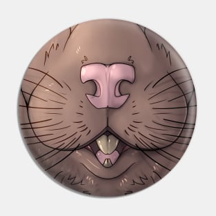 Taupe Rat Mask Pin