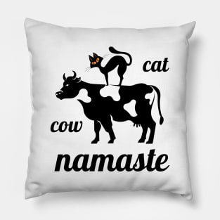 Cat Cow Yoga Namaste Pillow