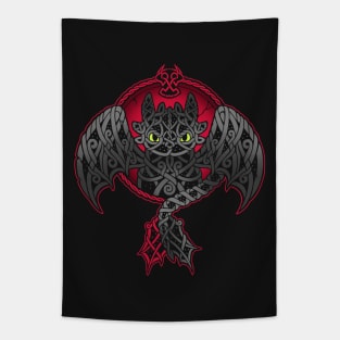 Viking Fury // Toothless Dragon, Knotwork, Norse Tapestry