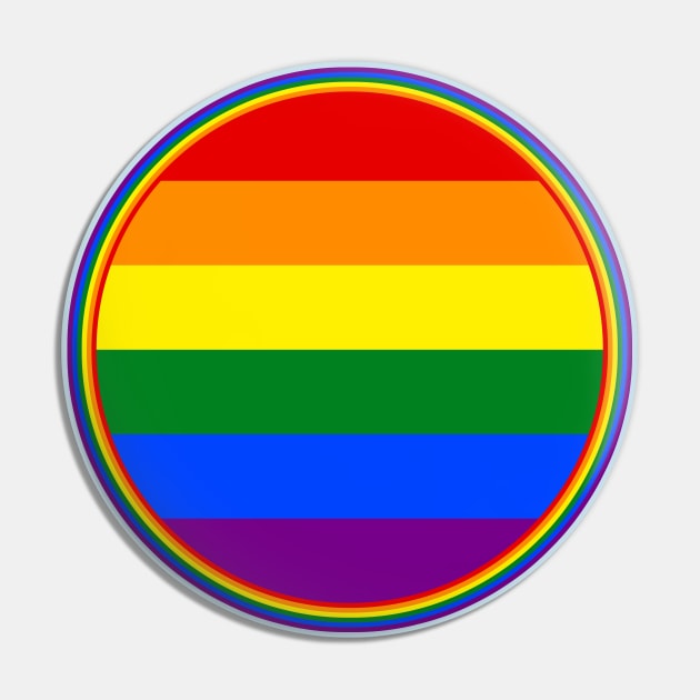 Rainbow Circle Pin by ConnerDavis