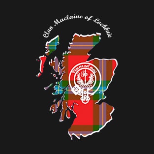 Clan Maclaine of Lochbuie Scotland Map Crest T-Shirt