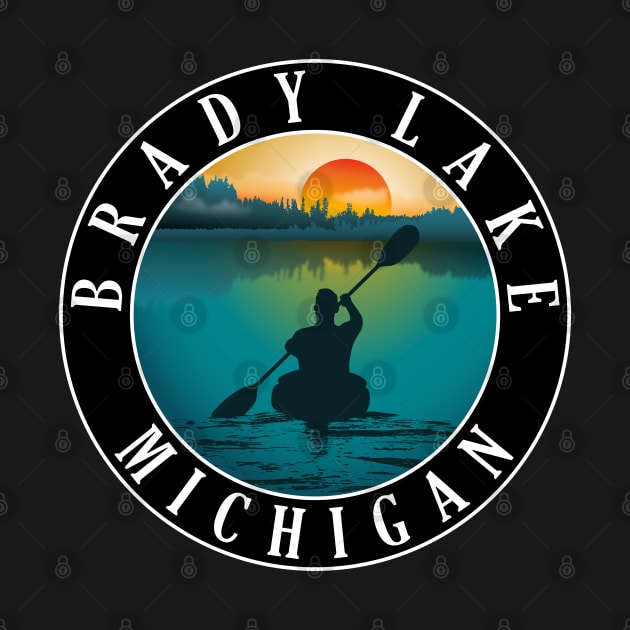 Brady Lake Kayaking Michigan Sunset by BirdsEyeWorks