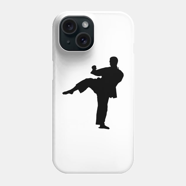 Karate- Karate kick silhouette logo - martial arts Phone Case by mrsupicku