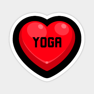 Love heart YOGA Magnet