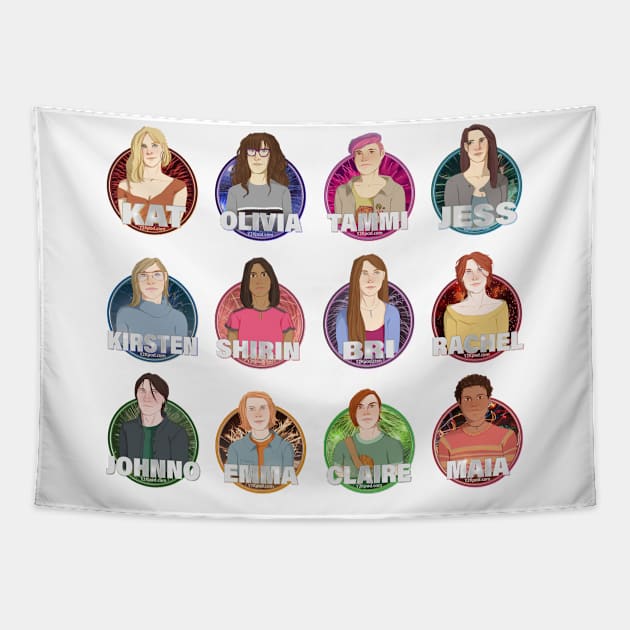 Y2K All Characters - season 1 order Tapestry by y2kpod