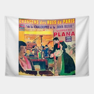 Chansons, French vintage record sleeve Tapestry