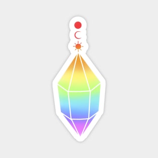 Rainbow Witch Pride Pendant Magnet