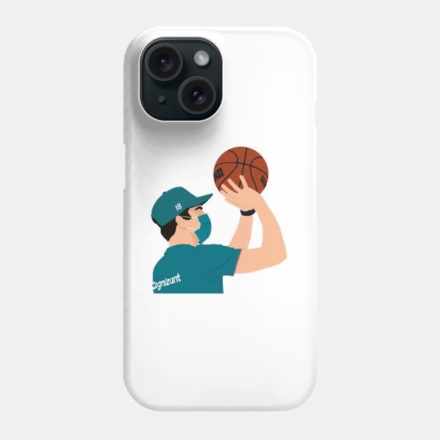 Lance Stroll playing basketball ahead of the 2021 USA Grand Prix Phone Case by royaldutchness