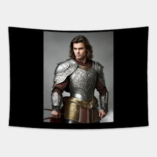 Handsome knight ready for battle Tapestry