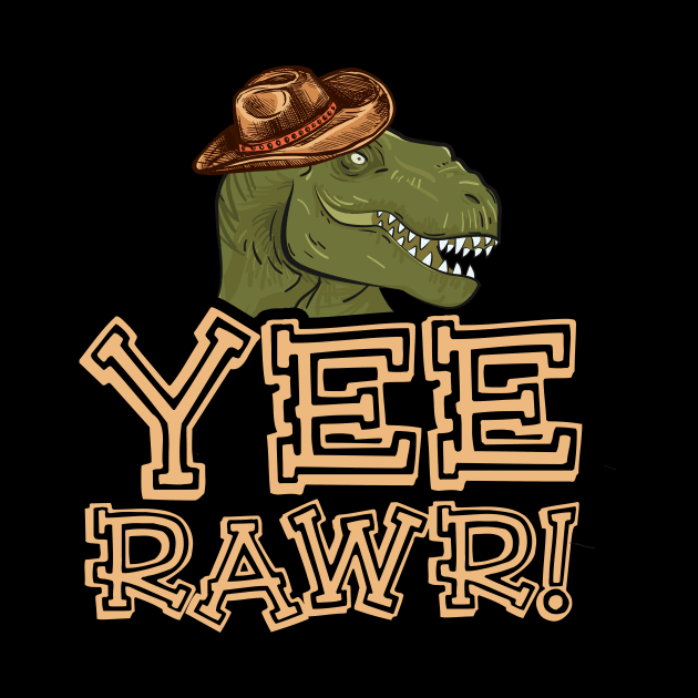 Yee Rawr Dinosaur Cowboy by thingsandthings