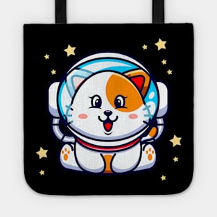 Cute Cat Astronaut Space Kawaii Chibi Kitten Pet Tote