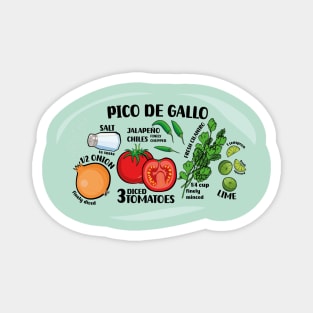 How to make pico de gallo illustrated recipe ingredients authentic mexican food salsa Magnet