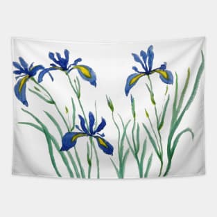 blue irises blossom Tapestry