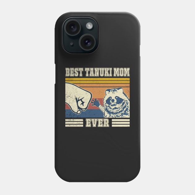 Best Tanuki Mom Ever Phone Case by Luna Illustration